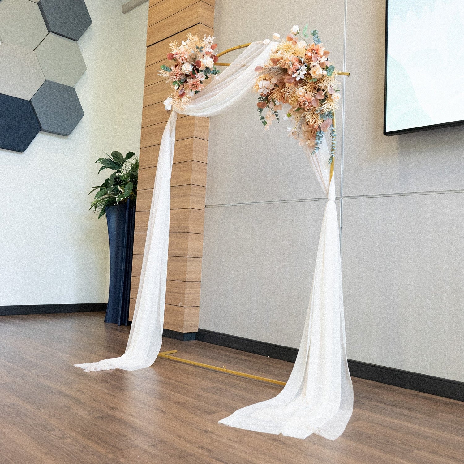 Rosy Sunset Arch Flowers Duo