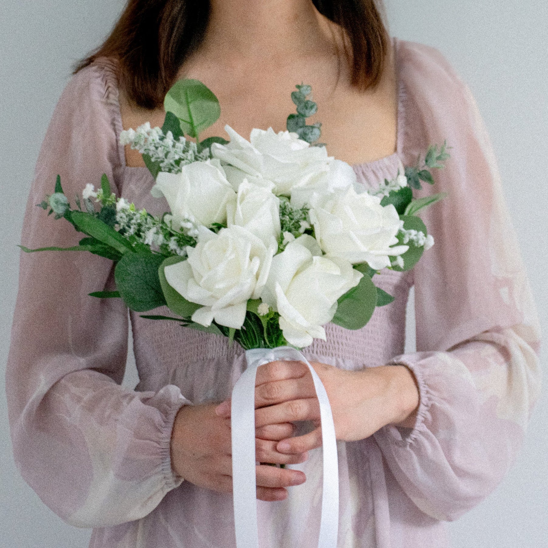White Bridesmaid Bouquet - Clearance for sale