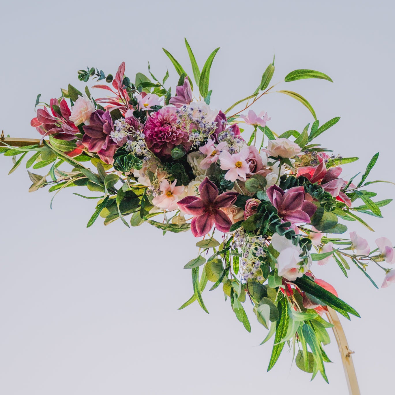 Plum Bliss Arch Flowers Duo