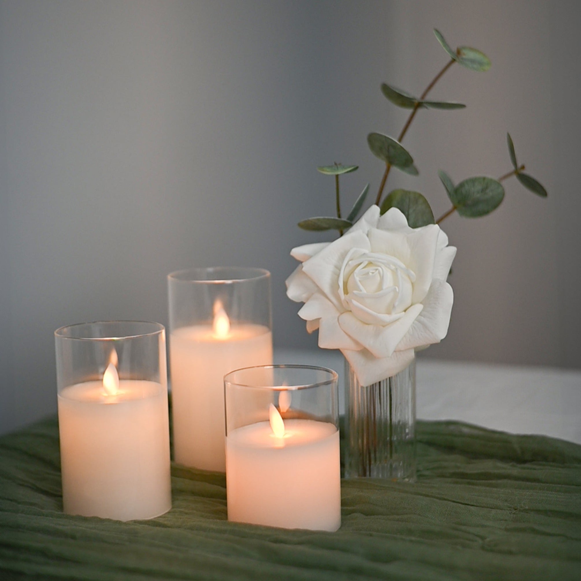 Faux Three-Piece Candle Set