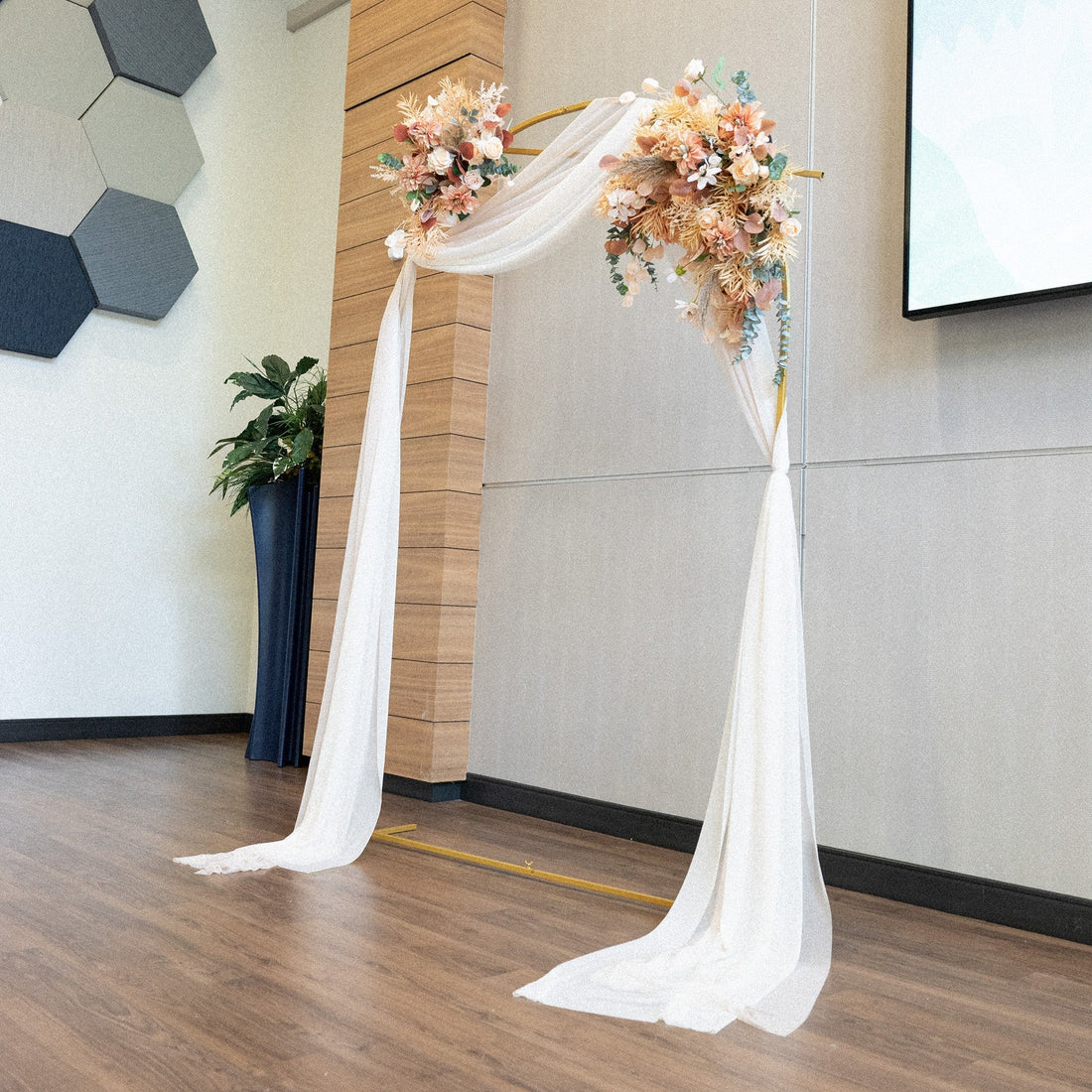 Rosy Sunset Arch Flowers Duo