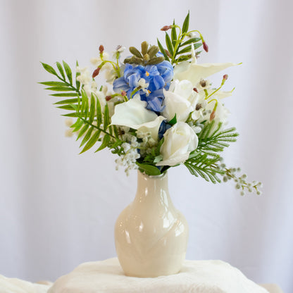 White &amp; blue melody bouquet - Clearance For Sale