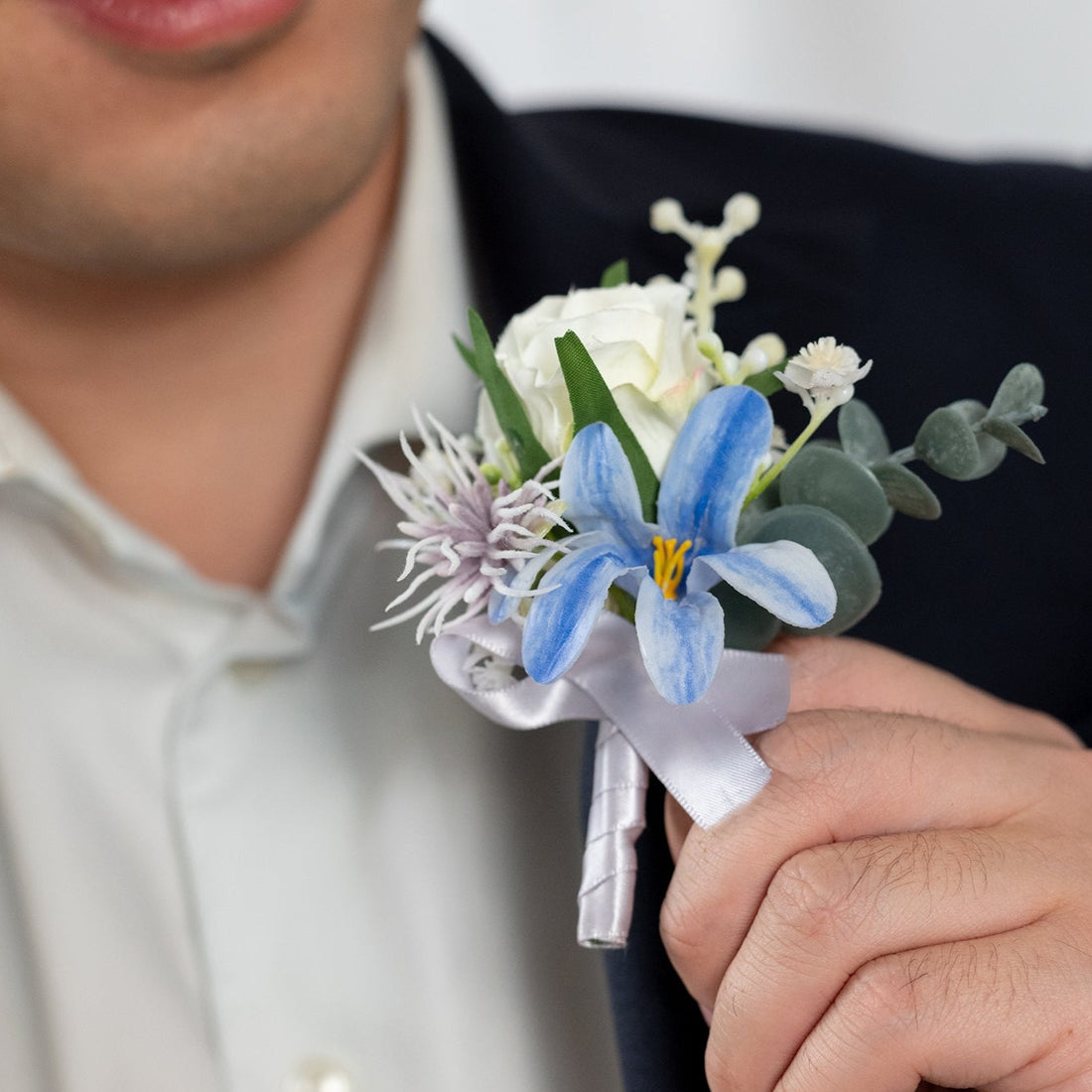 Calm waters boutonniere
