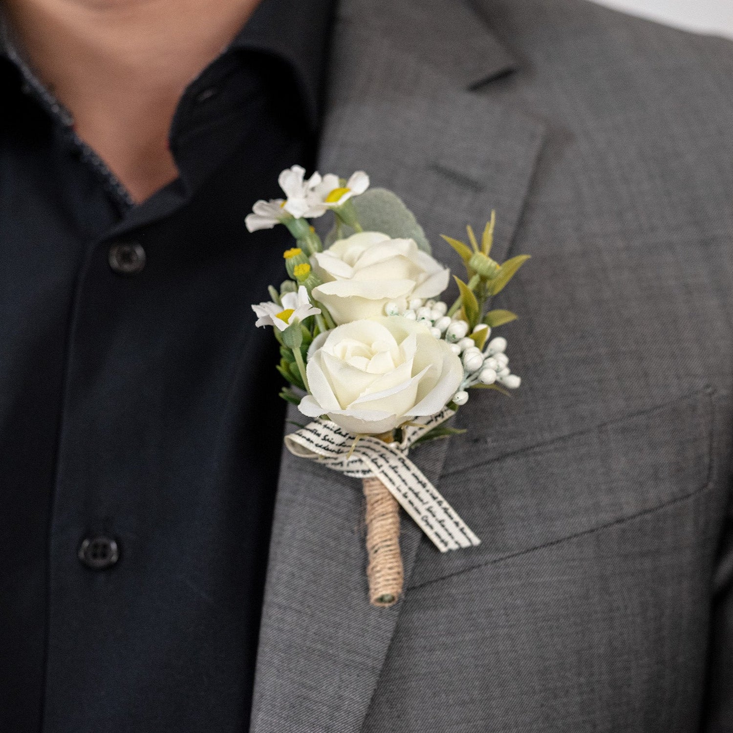 White delight boutonniere - Clearance For Sale