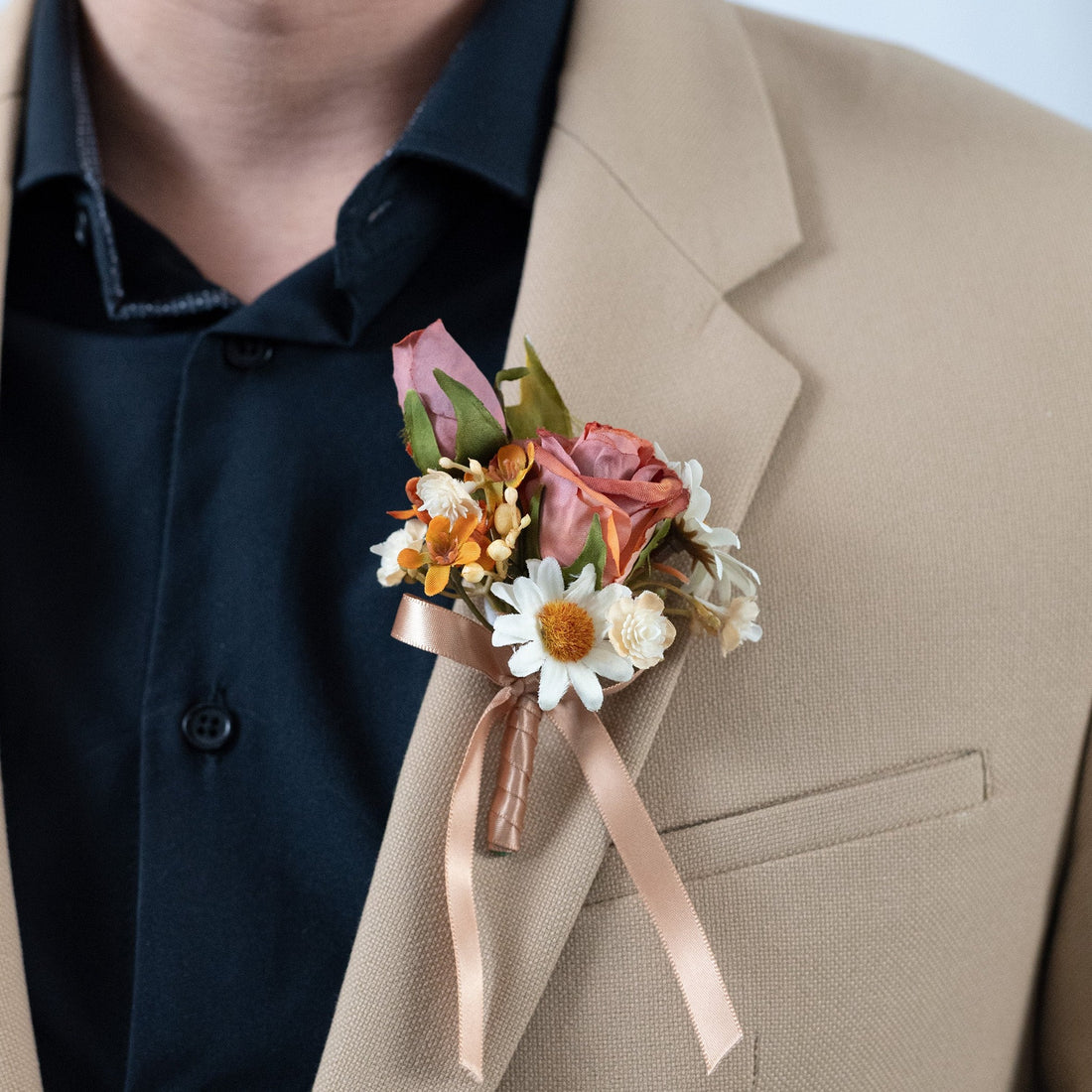 Blossom &amp; blush boutonniere