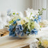 Ocean Breeze table faux (artificial) flowers  on a table set up for a special event.
