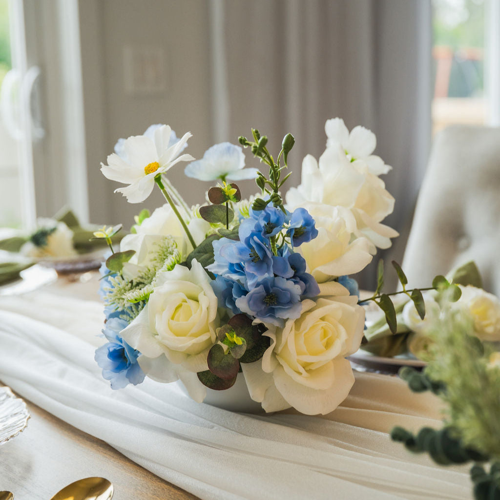 Real touch  arrangement on a table with a blurred backgroundlower