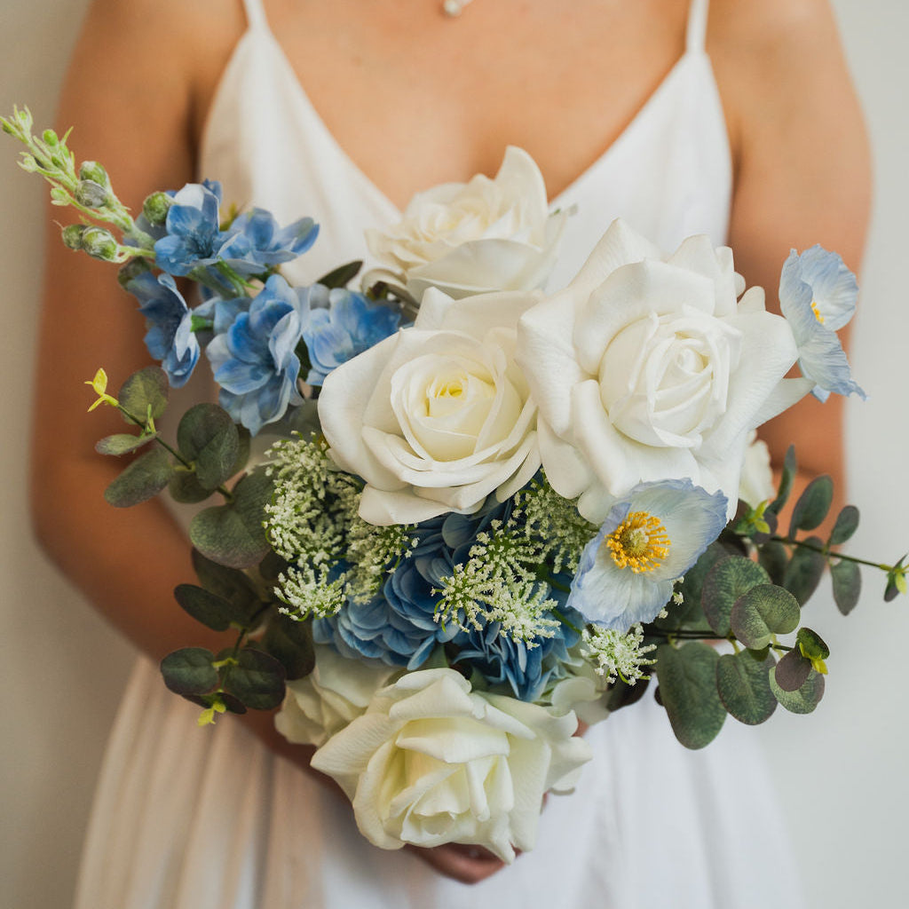 Ocean Breeze (real touch and silk) faux bridal bouquet.