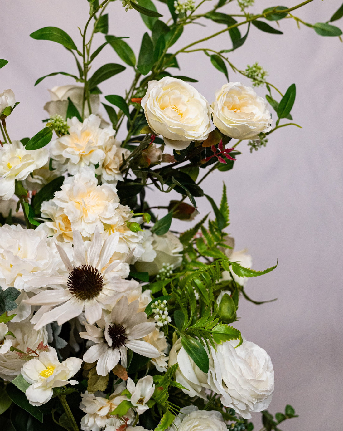 White petal palette two-piece floral set
