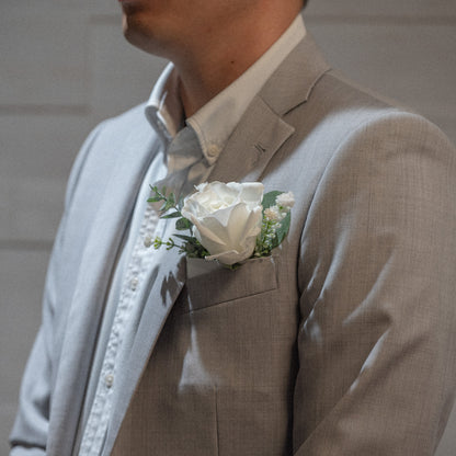 Ivory Dreams Groomsmen Boutonniere