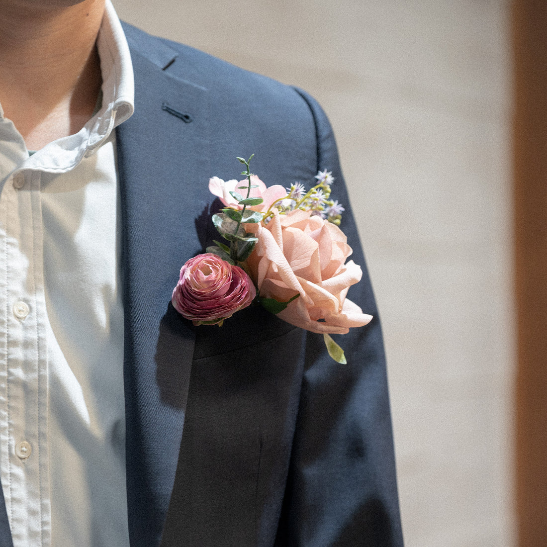 Plum Bliss Groom’s Boutonniere