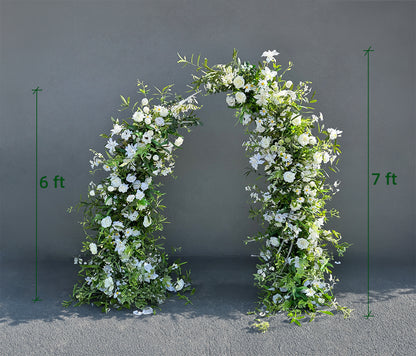 Whimsical White Rose Flower Arch