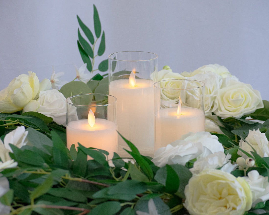 Faux three-piece candle set