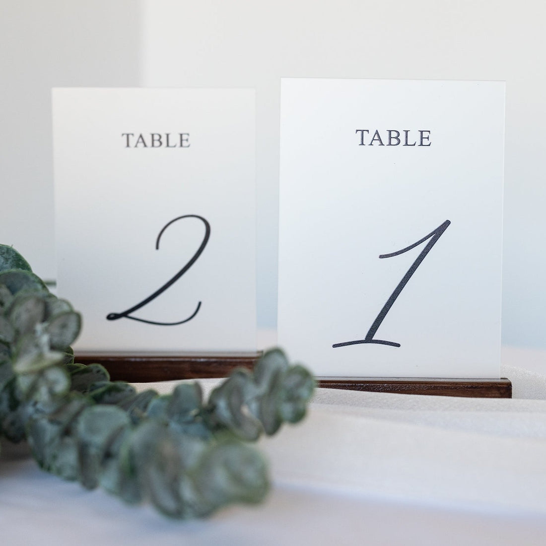 Opaque square table number sign